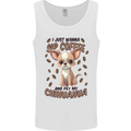 Sip Coffee and Pet My Chihuahua Mens Vest Tank Top White