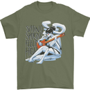 Sitting Smoking Weed Feeling High Cannabis Mens T-Shirt 100% Cotton Military Green