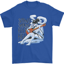 Sitting Smoking Weed Feeling High Cannabis Mens T-Shirt 100% Cotton Royal Blue