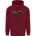 Skate Skateboard Skateboarding Mens 80% Cotton Hoodie Maroon