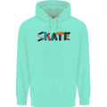 Skate Skateboard Skateboarding Mens 80% Cotton Hoodie Peppermint