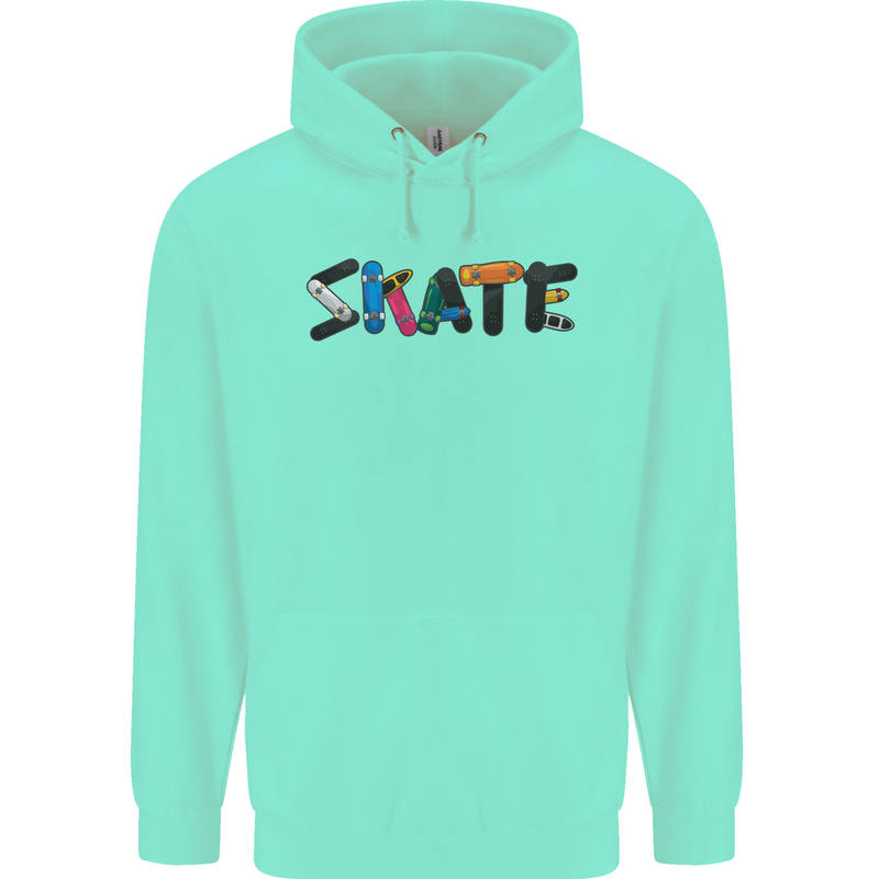 Skate Skateboard Skateboarding Mens 80% Cotton Hoodie Peppermint