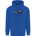 Skate Skateboard Skateboarding Mens 80% Cotton Hoodie Royal Blue