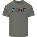 Skate Skateboard Skateboarding Mens Cotton T-Shirt Tee Top Charcoal