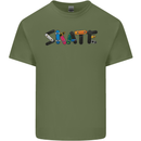 Skate Skateboard Skateboarding Mens Cotton T-Shirt Tee Top Military Green