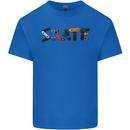 Skate Skateboard Skateboarding Mens Cotton T-Shirt Tee Top Royal Blue