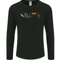 Skate Skateboard Skateboarding Mens Long Sleeve T-Shirt Black