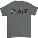 Skate Skateboard Skateboarding Mens T-Shirt 100% Cotton Charcoal