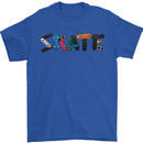 Skate Skateboard Skateboarding Mens T-Shirt 100% Cotton Royal Blue