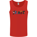 Skate Skateboard Skateboarding Mens Vest Tank Top Red