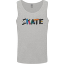 Skate Skateboard Skateboarding Mens Vest Tank Top Sports Grey
