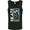 Skate Your Dreams Skateboard Skull Mens Vest Tank Top Black