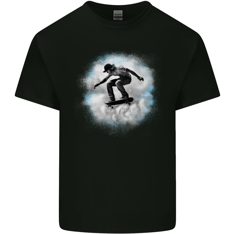 Skateboard Cloud Skateboarder Kids T-Shirt Childrens Black