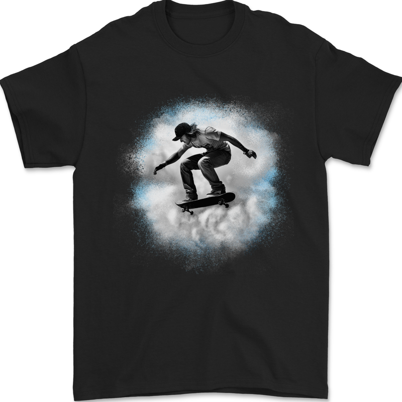 Skateboard Cloud Skateboarder Mens T-Shirt 100% Cotton Black