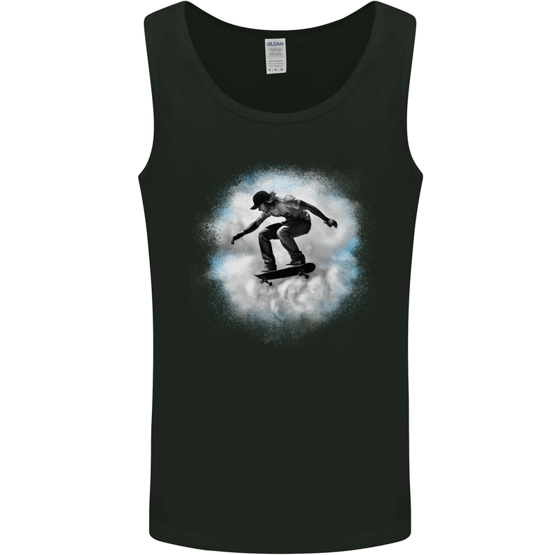 Skateboard Cloud Skateboarder Mens Vest Tank Top Black