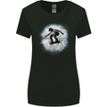 Skateboard Cloud Skateboarder Womens Wider Cut T-Shirt Black