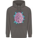 Skatepark Brain Skateboarding Skateboard Mens 80% Cotton Hoodie Charcoal