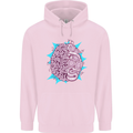 Skatepark Brain Skateboarding Skateboard Mens 80% Cotton Hoodie Light Pink