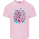 Skatepark Brain Skateboarding Skateboard Mens Cotton T-Shirt Tee Top Light Pink