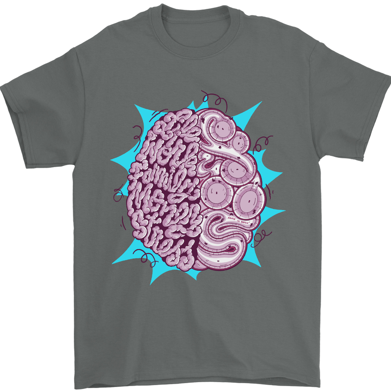 Skatepark Brain Skateboarding Skateboard Mens T-Shirt 100% Cotton Charcoal