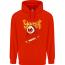 Skater Eye Skateboarding Skateboard Mens 80% Cotton Hoodie Bright Red