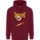 Skater Eye Skateboarding Skateboard Mens 80% Cotton Hoodie Maroon