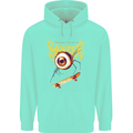 Skater Eye Skateboarding Skateboard Mens 80% Cotton Hoodie Peppermint