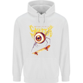 Skater Eye Skateboarding Skateboard Mens 80% Cotton Hoodie White