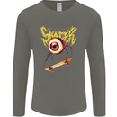Skater Eye Skateboarding Skateboard Mens Long Sleeve T-Shirt Charcoal