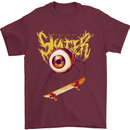 Skater Eye Skateboarding Skateboard Mens T-Shirt 100% Cotton Maroon
