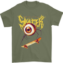 Skater Eye Skateboarding Skateboard Mens T-Shirt 100% Cotton Military Green