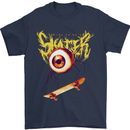 Skater Eye Skateboarding Skateboard Mens T-Shirt 100% Cotton Navy Blue