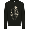 Skater Skeleton Skateboard Skateboarding Mens Sweatshirt Jumper Black