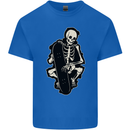 Skater Skeleton Skateboarding Skateboard Mens Cotton T-Shirt Tee Top Royal Blue