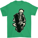 Skater Skeleton Skateboarding Skateboard Mens T-Shirt 100% Cotton Irish Green
