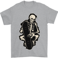 Skater Skeleton Skateboarding Skateboard Mens T-Shirt 100% Cotton Sports Grey
