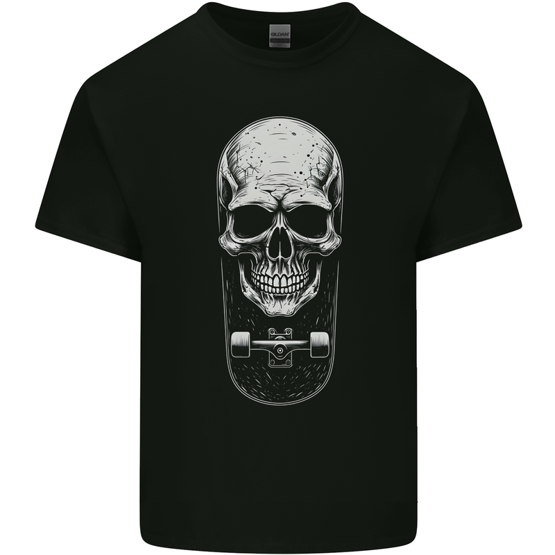 Skater Skull Skateboard Skateboarding Kids T-Shirt Childrens Black