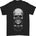 Skater Skull Skateboard Skateboarding Mens T-Shirt 100% Cotton Black