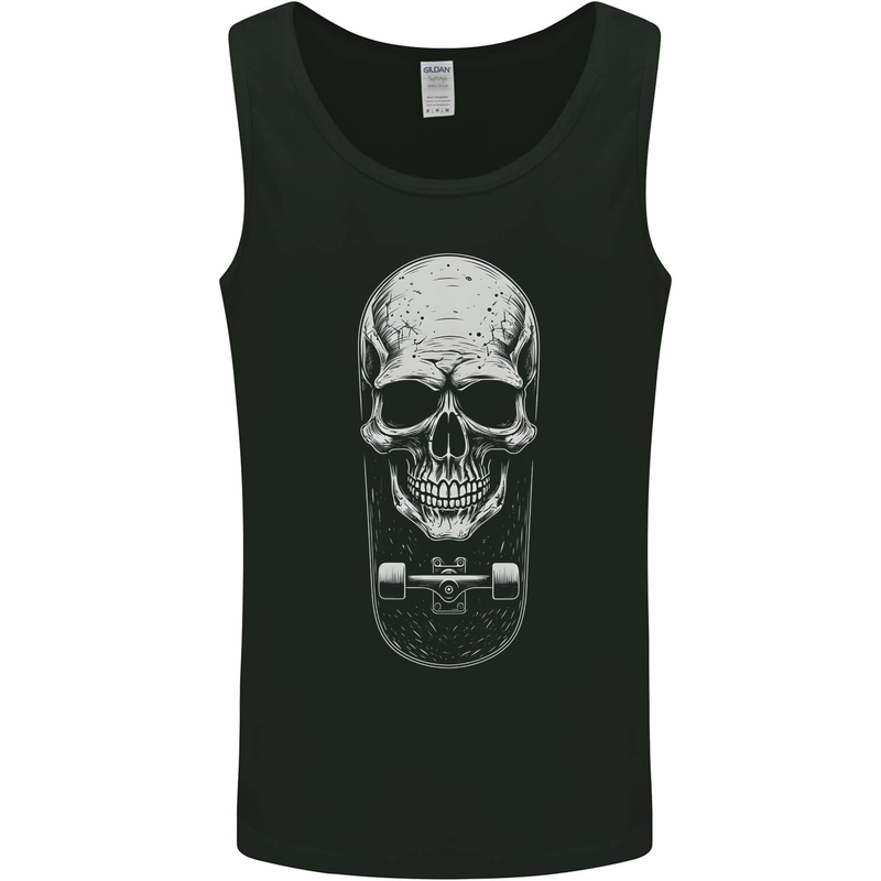 Skater Skull Skateboard Skateboarding Mens Vest Tank Top Black