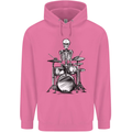 Skeleton Drummer Drumming Drums Mens 80% Cotton Hoodie Azelea
