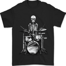 Skeleton Drummer Drumming Drums Mens T-Shirt 100% Cotton Black