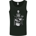 Skeleton Drummer Drumming Drums Mens Vest Tank Top Black