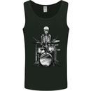 Skeleton Drummer Drumming Drums Mens Vest Tank Top Black