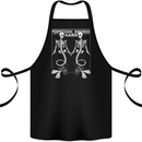 Skeleton Mermaids Eternal Sleep of the Sea Skulls Cotton Apron 100% Organic Black