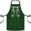 Skeleton Mermaids Eternal Sleep of the Sea Skulls Cotton Apron 100% Organic Forest Green