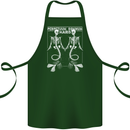 Skeleton Mermaids Eternal Sleep of the Sea Skulls Cotton Apron 100% Organic Forest Green