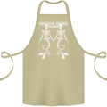 Skeleton Mermaids Eternal Sleep of the Sea Skulls Cotton Apron 100% Organic Khaki