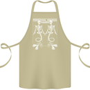 Skeleton Mermaids Eternal Sleep of the Sea Skulls Cotton Apron 100% Organic Khaki