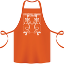 Skeleton Mermaids Eternal Sleep of the Sea Skulls Cotton Apron 100% Organic Orange