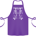 Skeleton Mermaids Eternal Sleep of the Sea Skulls Cotton Apron 100% Organic Purple
